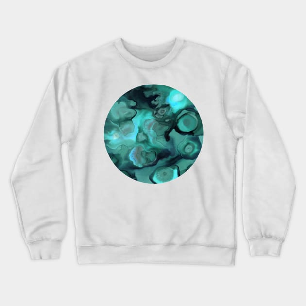 Ebb and Flow - Emerald Crewneck Sweatshirt by micklyn